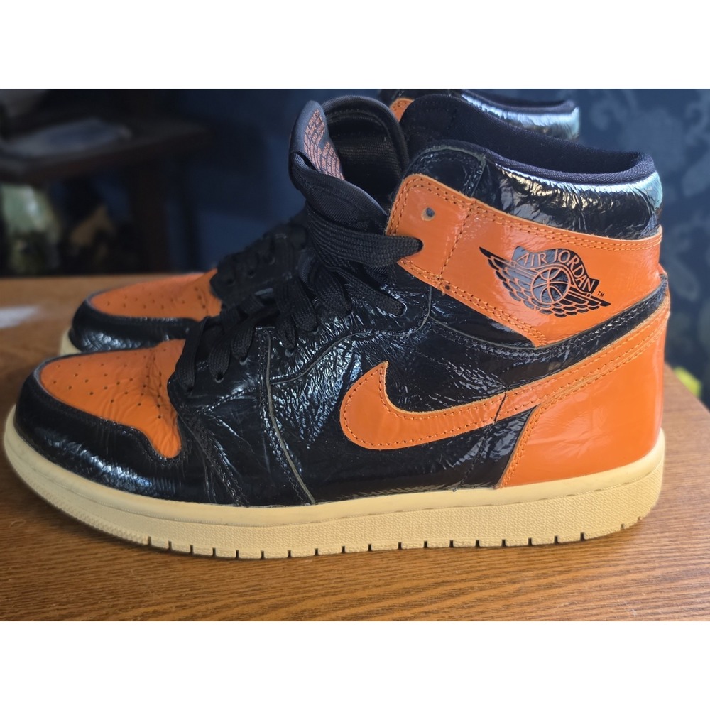 Jordan Air Jordan 1 Retro High OG Shattered Backboard 8 Black/Orange Men'sโ Snโฆ